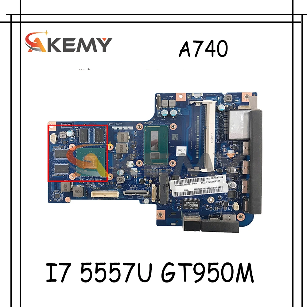 

Akemy ZAA50/70 LA-B031P для Lenovo AIO A740 A540 все-в-одном компьютере Материнская плата Процессор I7 5557U GT950M 2G DDR3 работы
