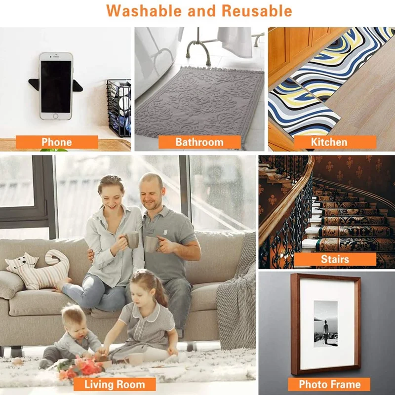 

8pcs/Lot Reusable Carpet Fixed Sticker Anti Slip Washable Floor Rug Mat Tape Gripper Corners Pad For Home Living Room Bedroom