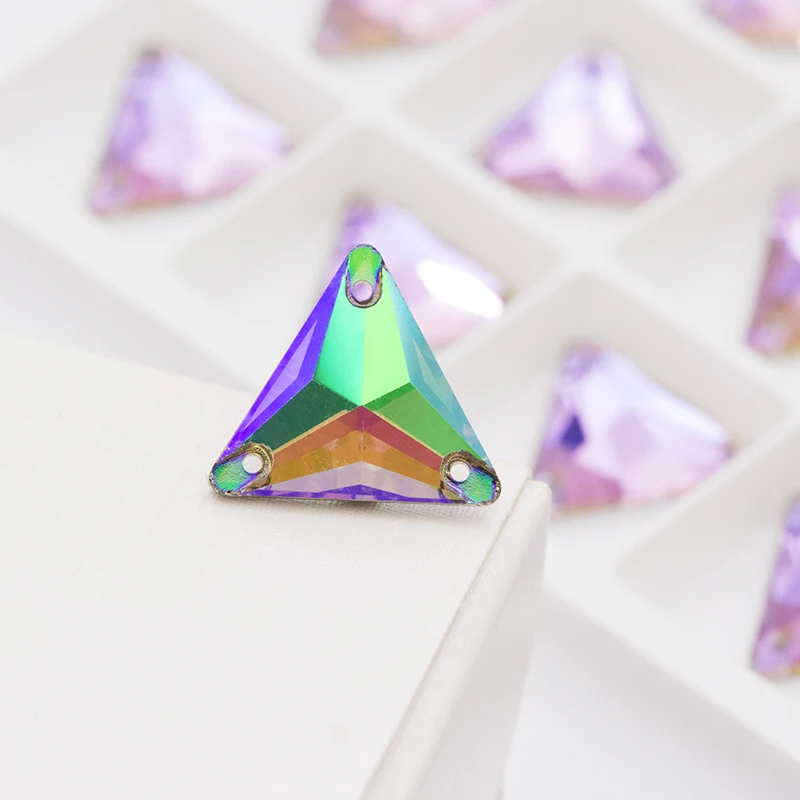 Красочные градиентные рампы Хрустальные Стразы серебряное покрытие пришить для