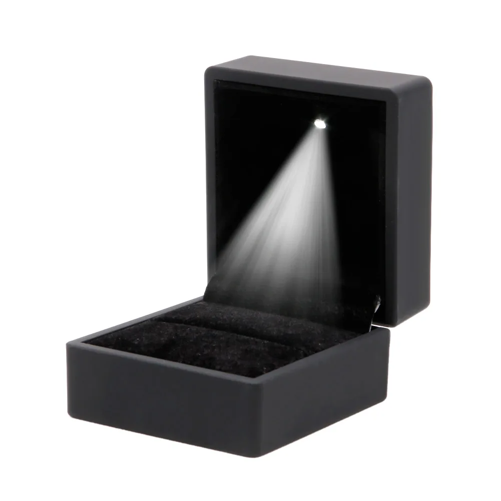 

LED Lighted Earring Ring Gift Box Wedding Engagement Ring Jewelry Display New