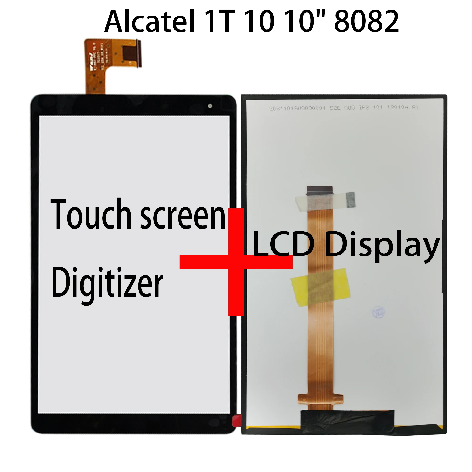 Фото Новый 10 дюймовый ЖК дисплей с сенсорным дигитайзером для Alcatel 1T &quot8082 ONETOUCH Pixi 3 8082