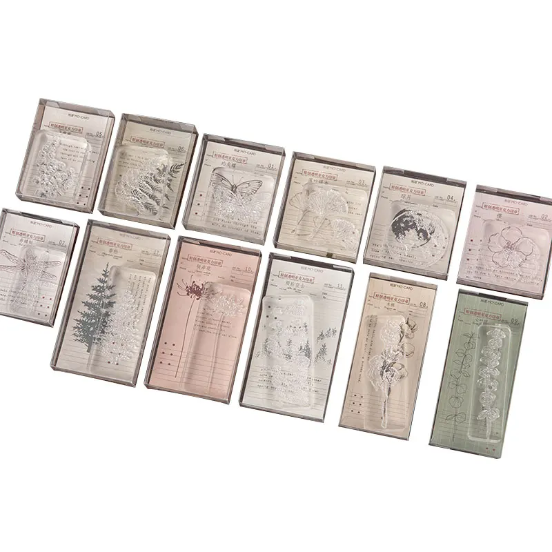 Декоративные марки из акриловой резины для скрапбукинга в ретро стиле серии лес