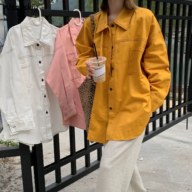 

Женские рубашки в стиле пэчворк с длинным рукавом, верхняя одежда для студентов в стиле Харадзюку, сафари в стиле Хай-стрит, винтажная одежд...