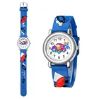 Часы наручные Детские кварцевые аналоговые, модные с мультяшным автомобилем для мальчиков, подарок на Рождество, F3
