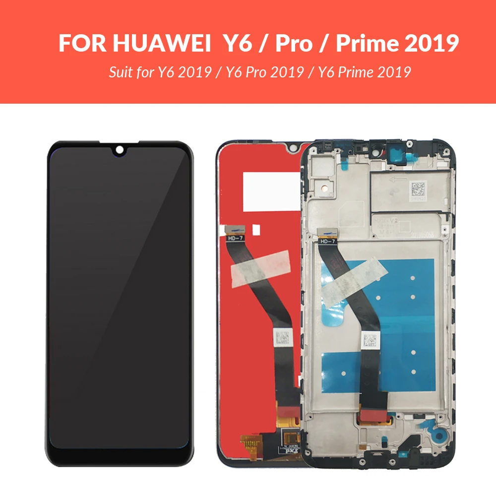 Черный ЖК экран для Huawei Y6 Y7 Prime Pro 2019 дисплей + сменный сенсорный Y9 Enjoy 9 Plus 2018