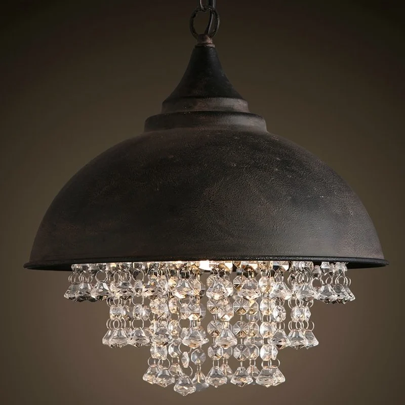 

Винтажная лампа Лофт Люстра Освещение Современный хрусталь подвесные светильники с подвесками для дома отель Ресторан украшение
