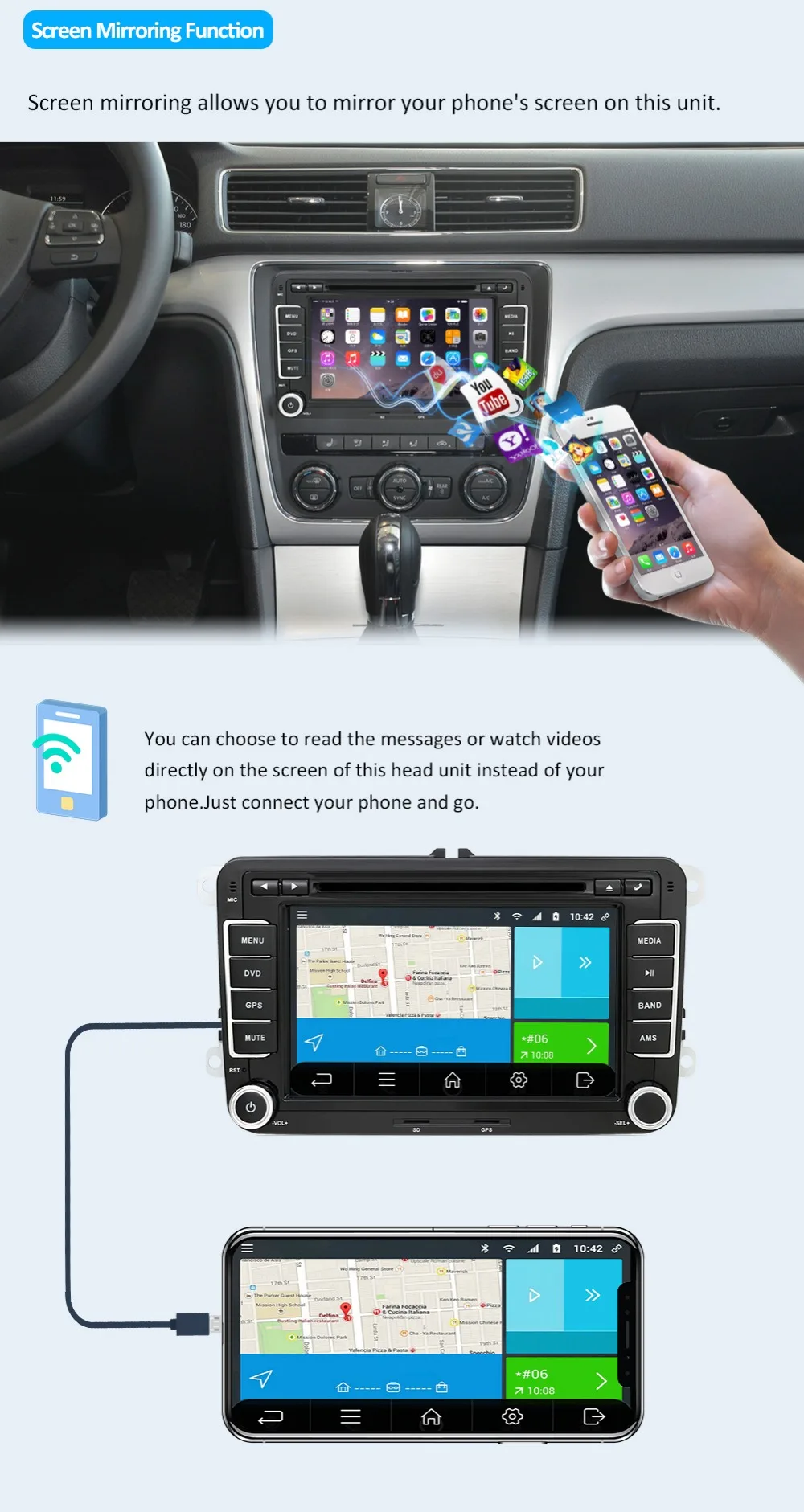 Bosion PX6 2din автомобильный gps Android 9,0 автомобильный dvd-плеер для Volkswagen Skoda POLO GOLF 5 6 PASSAT CC TIGUAN TOURAN Fabia Caddy 4G 64G