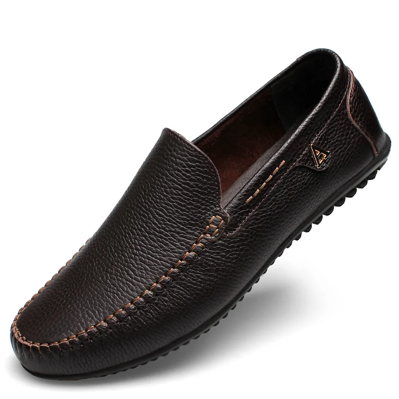 Мужские лоферы Кожаные повседневные Мягкие Мокасины Высокое качество слипоны из