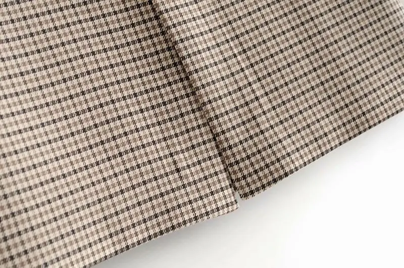 Юбка-миди Женская в клетку на молнии с разрезом и карманами | одежда