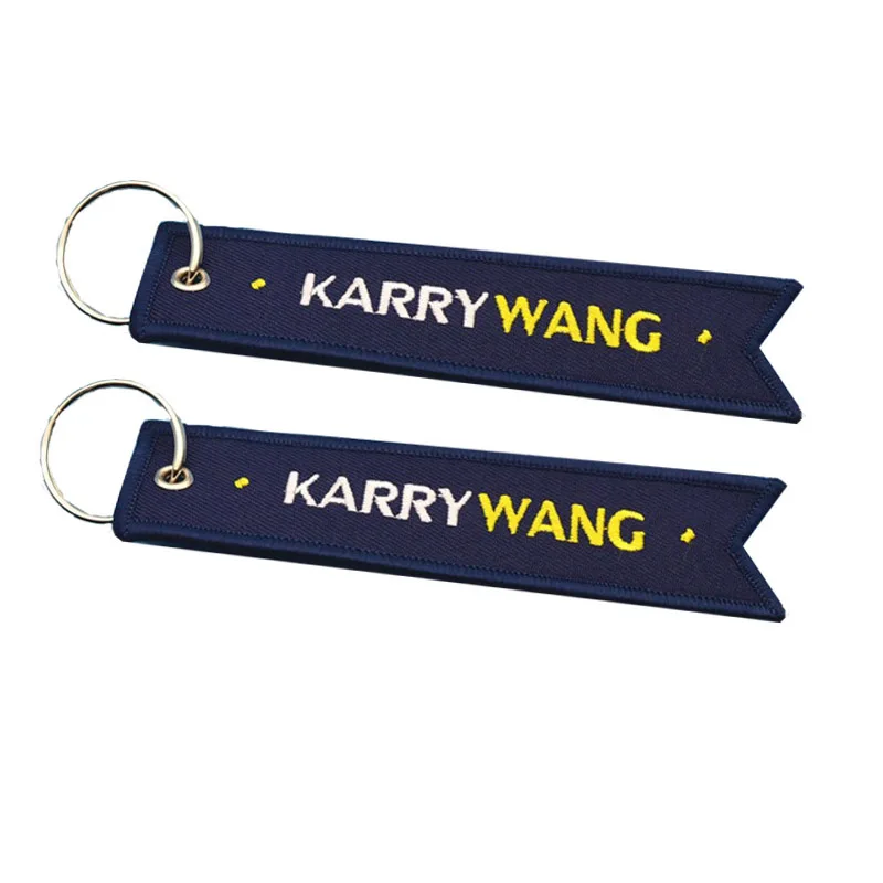 

Custom Logo Promotional Embroidery Keychain Luggage Tag Label