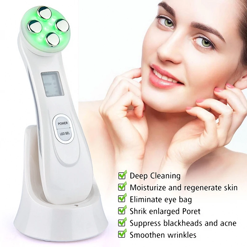 LED Photon Skin Care Multifunctional EMS Electroporation Instrument With RF Radio Frequency Wrinkle Removal Beauty | Красота и