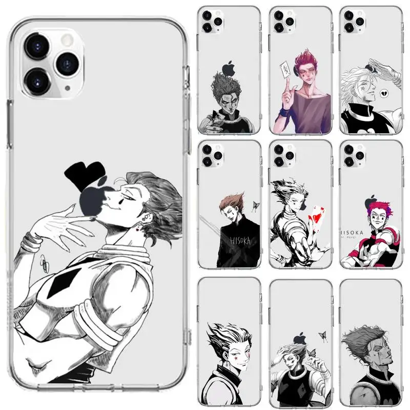 Прозрачный чехол Hunter x для iPhone 6 7 8 11 12 s mini pro X XS XR MAX Plus.