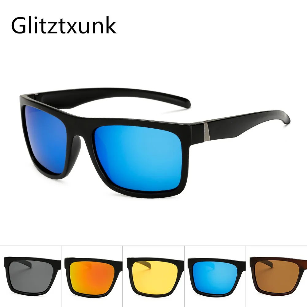 Солнцезащитные очки Glitztxunk квадратные для мужчин и женщин UV 400 поляризационные в