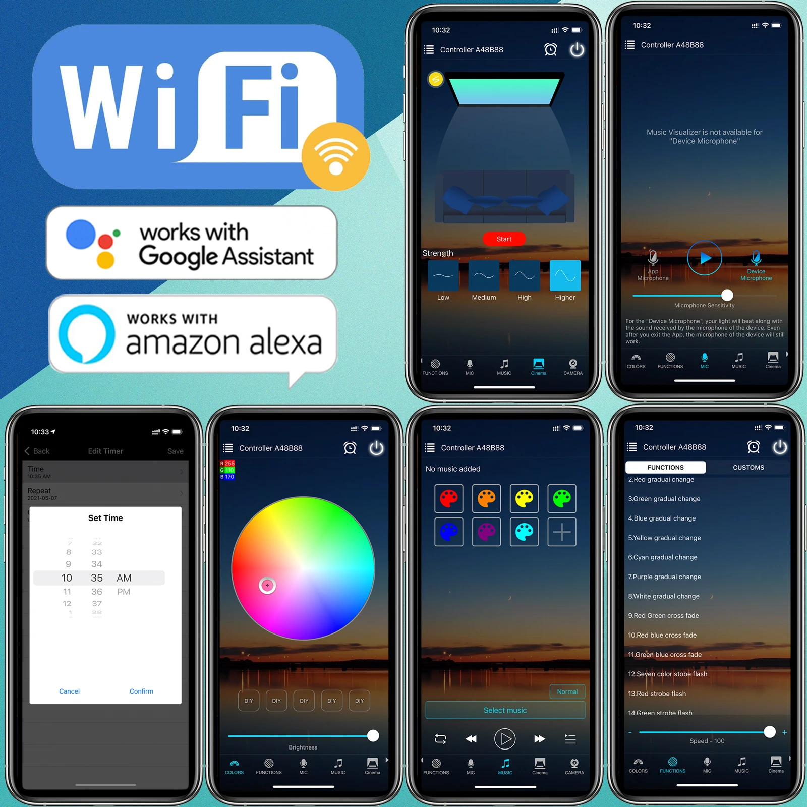 

Magic Home LED Strip For TV Background RGB Light Strip With 90 Degree Connector WIFI USB Flexble Strip For Home Decor