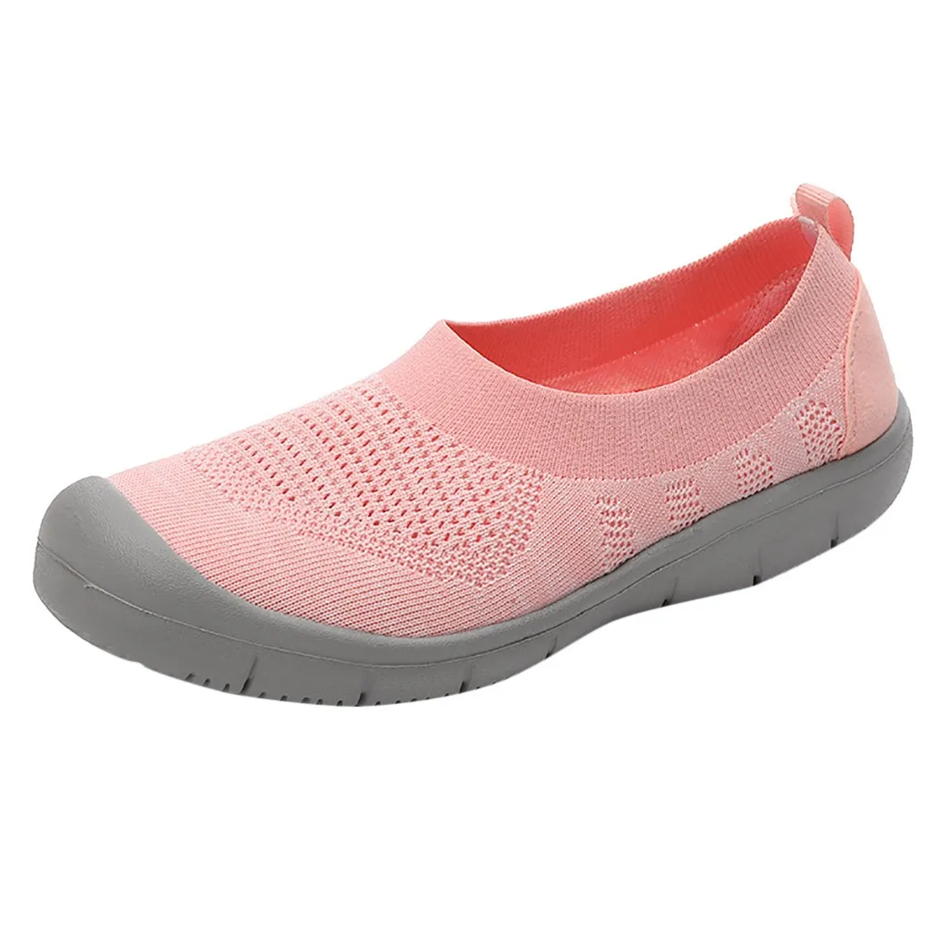 SAGACE Casual Shoes Woman Air Mesh Slip-On Pumps Walking Sneakers Ladies 2020 Summer Feminino Solid Color Vulcanize Flat | Спорт и