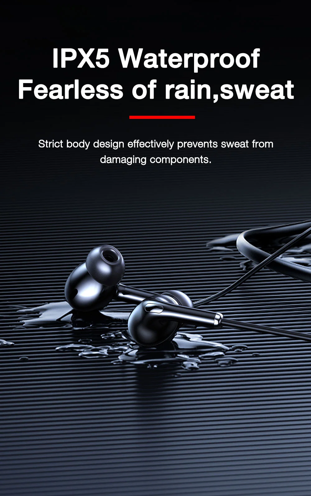 100 Hours Playback Wireless Bluetooth Earphones Magnetic Sports Running Headset IPX5 Waterproof Sport earbuds Noise reduction