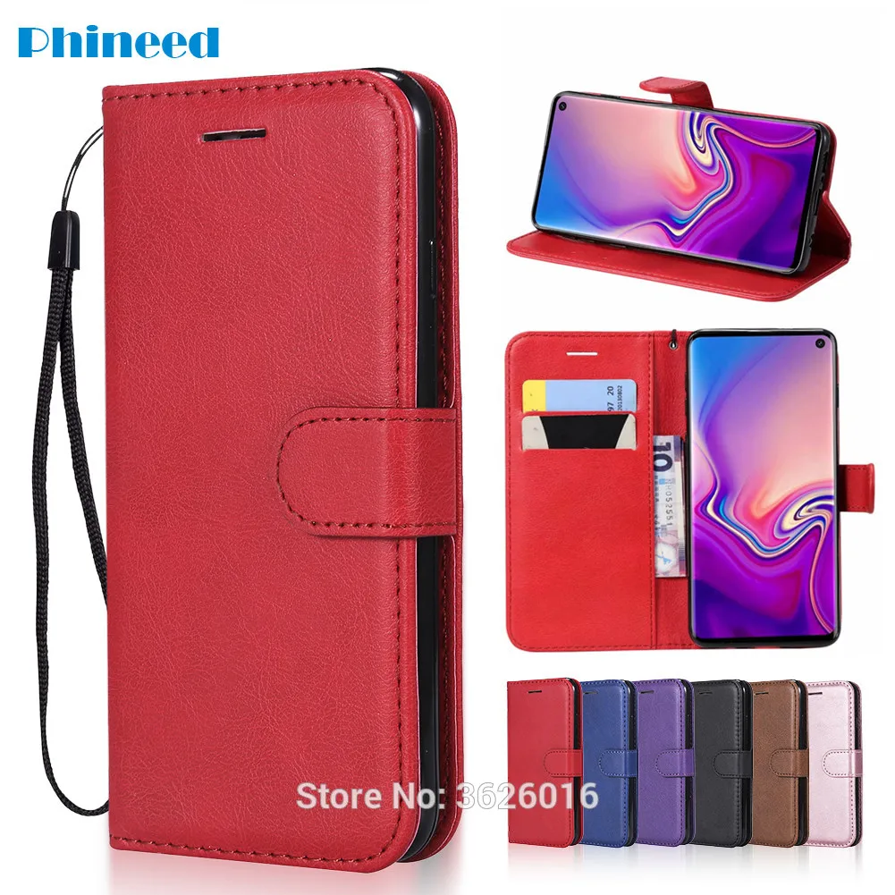 

Plain Flip Coque Cover Case for Samsung Galaxy A7 A9 2018 with High Quality Soft TPU PU Leather Wallet Cash Slot