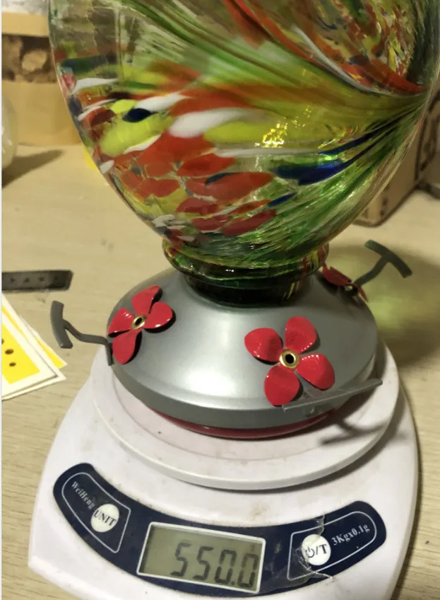 

Yard Garden Decor Hummingbird Feeder Hand Blown Glass Hummingbird Feeder Garden Tools Garden Ornaments Decor