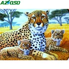 AZQSD 5d Diy Алмазная картина леопардовая мозаика Бриллиантовая мозаичная фигурка животного Осенняя вышивка домашний Декор Картина Стразы подарок