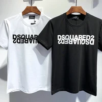 dsquared2 new menwomen street hip hop round neck short sleeved t shirt cotton locomotive letter printing casual tee dt517