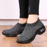 vulcanized women shoes stretch fabric flat shoes ladies sneakers slip on platform womens female autumn breathable footwear 2020
