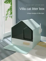 fully enclosed litter box drawer house cat toilet kittens splash proof cat poop basin sand proof supplies