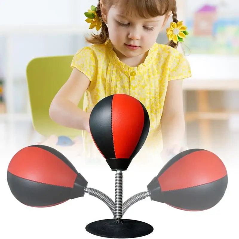 Desktop PU Punching Speed Ball Table Top Boxing Bag Stress Relief Boxing Tool Household Desktop Decompression Accessories
