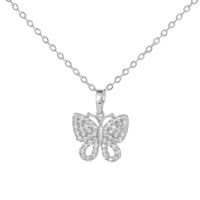 Новинка 2020 простое стильное изящное 2 цвета ожерелье-бабочка металлическое