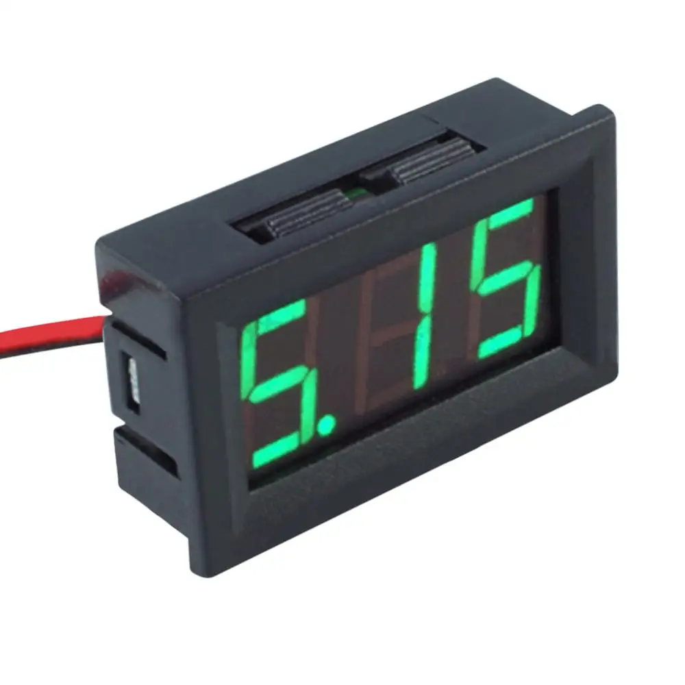 DC 2 5 V 30V Цифровой светодиодный мини вольтметр тестер проводной ЖК дисплей Дисплей