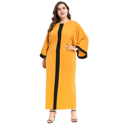 Дубай Кафтан платья абайя мусульманские женские элегантные полосы печати