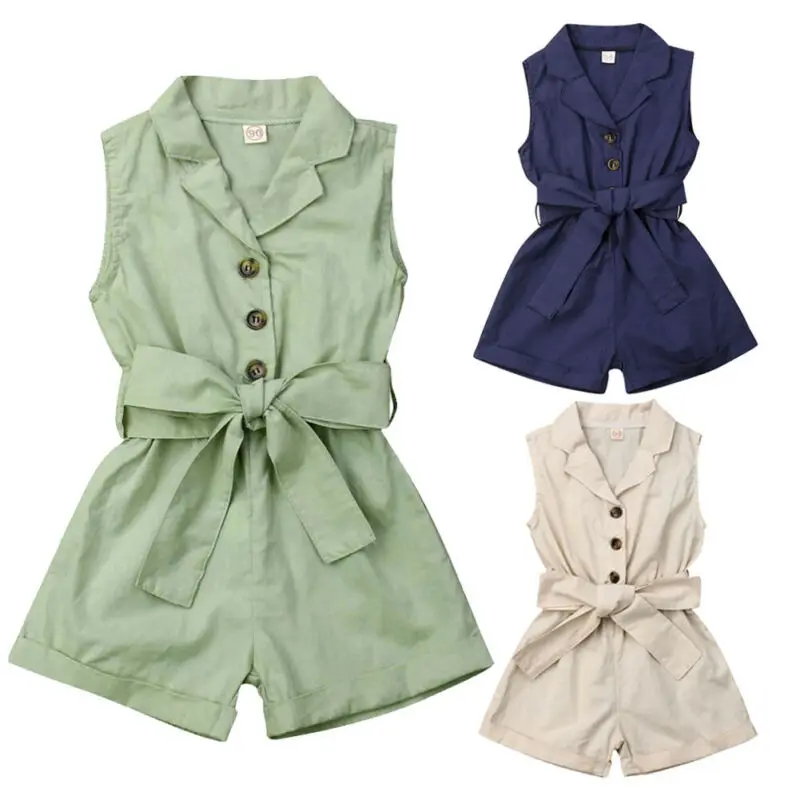 Новинка 2019 модный цельный комбинезон для маленьких девочек одежда комбинезоны с