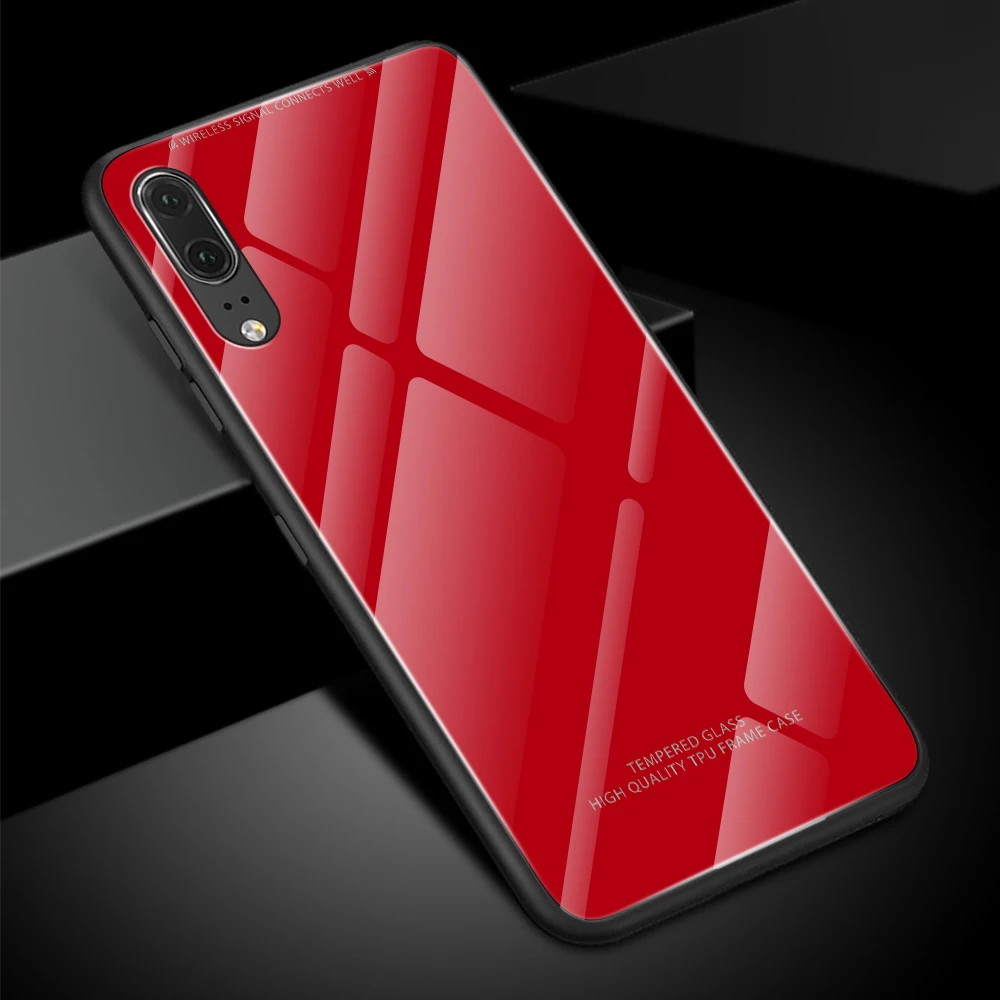 Глянцевый стеклянный чехол для телефона huawei P30 Lite P20 Lite P30 P20 Pro ударопрочный чехол из закаленного стекла - Цвет: 02