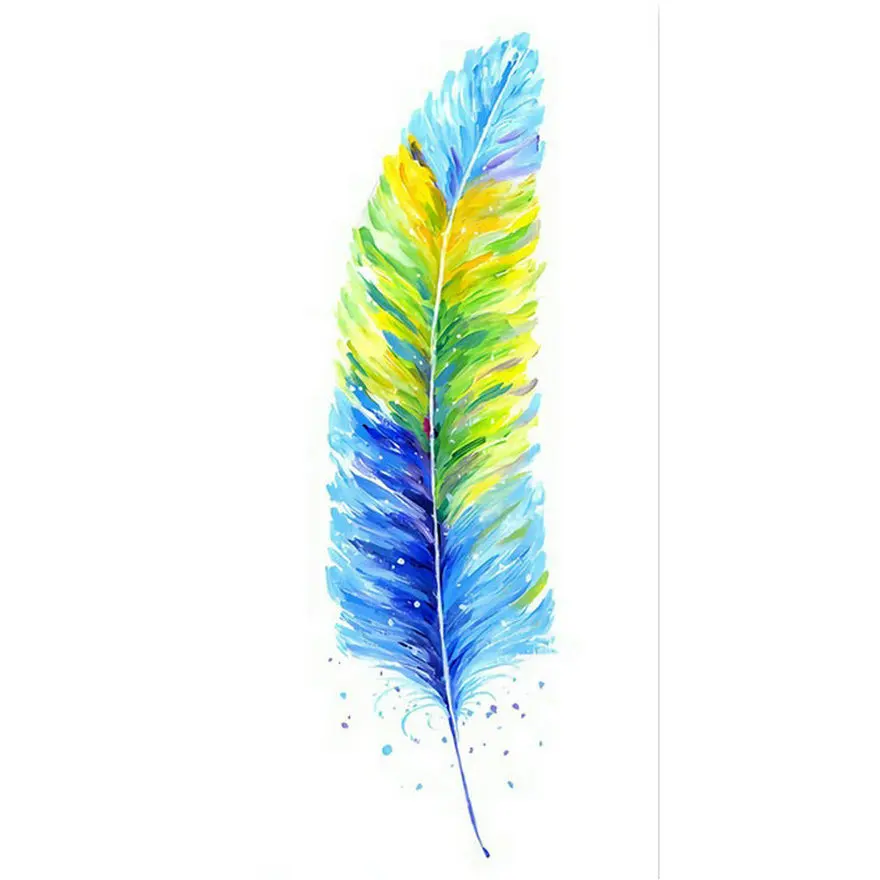 

Diamond Painting Color Feathers Full Square Landscape Diamond Cross Stitch 3d Diamond Mosaic Crafts Stickers
