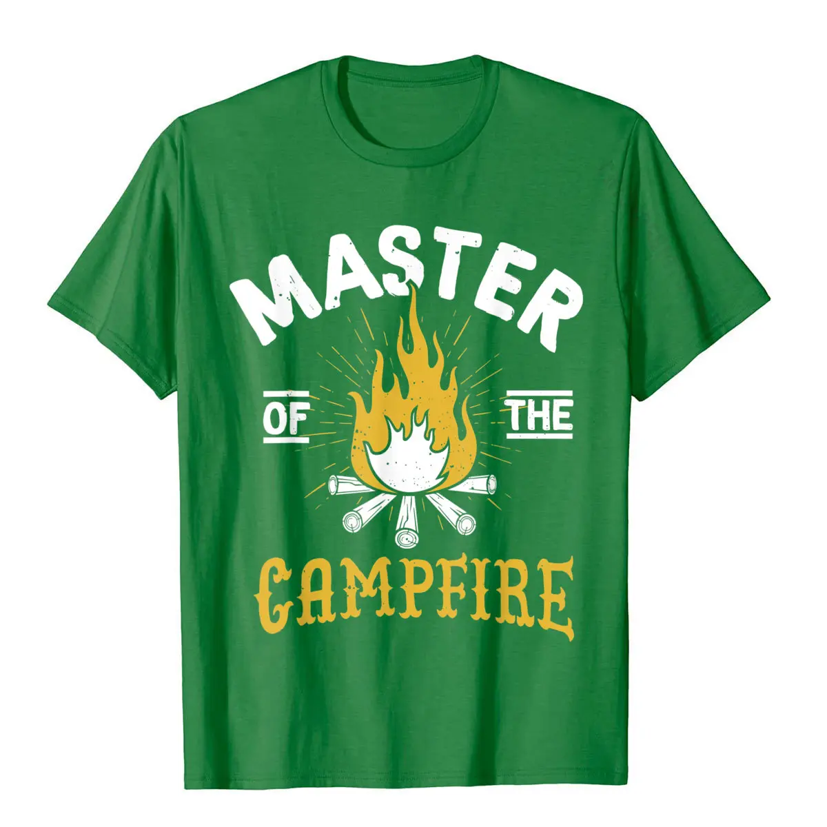 Мужская хлопковая футболка с принтом Мастер костра