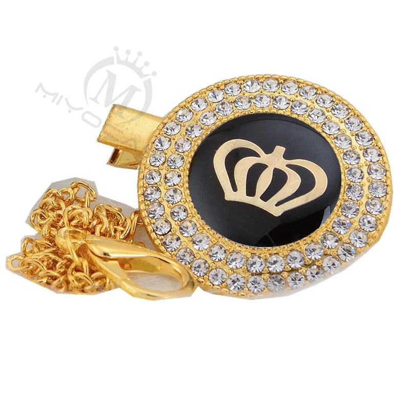 MIYOCAR прекрасный символ Уникальный Золотой блестящий держатель для соски черный с