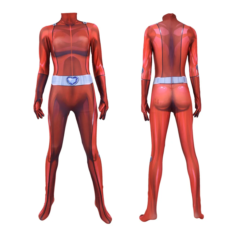 Totally Spies Woman Cosplay Costume Superhero Zentai Bodysuit Suit Jumpsuits Hot Sale Halloween for woman | Тематическая одежда и