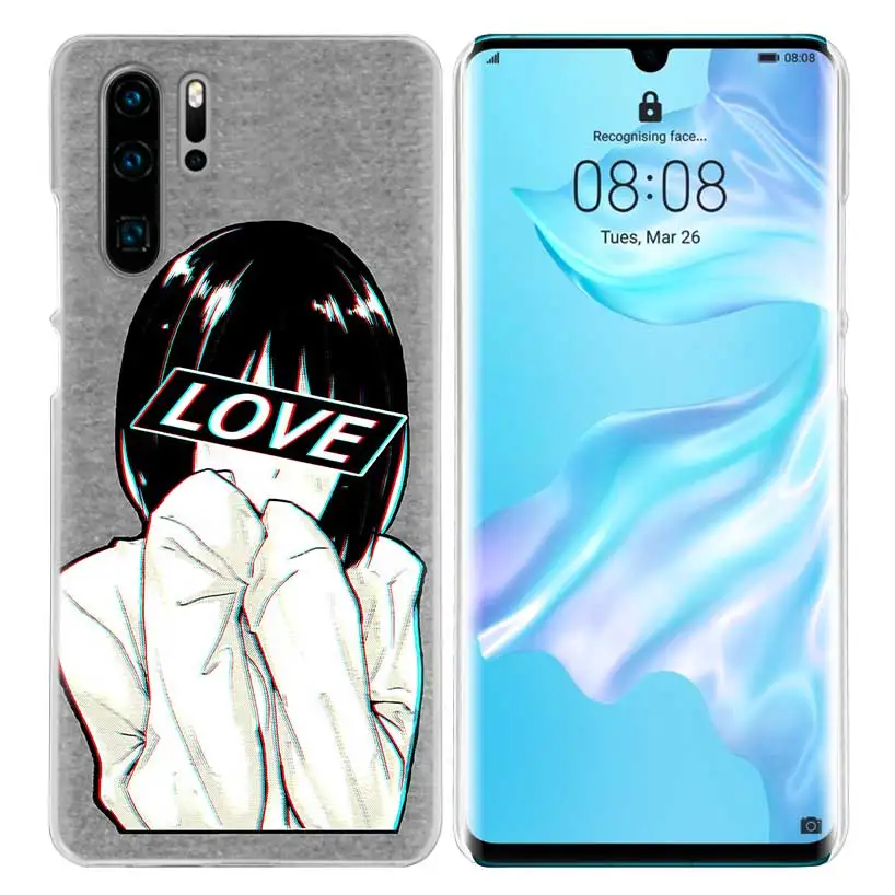 Чехол LEWD Sad японского аниме для huawei mate 30 20 10 P20 P30 Lite Pro P Smart Y9 Prime Honor 8A 8X 10i PC, чехлы для телефонов - Цвет: 09