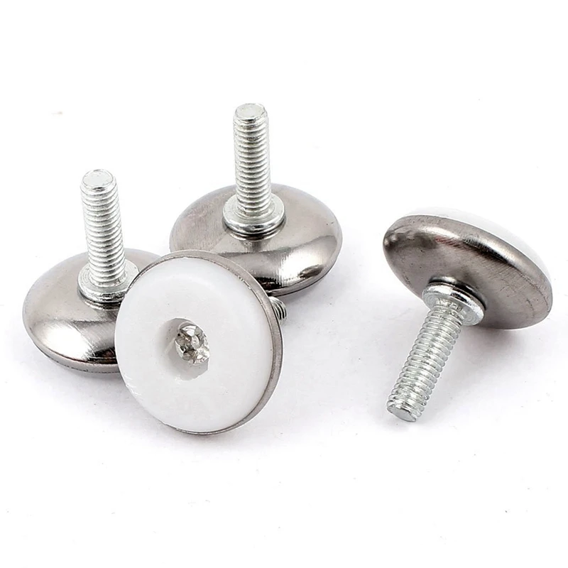 

Furniture Adjustable Screw On Glide Leveling Foot Feet M6x20mm 4 Pcs