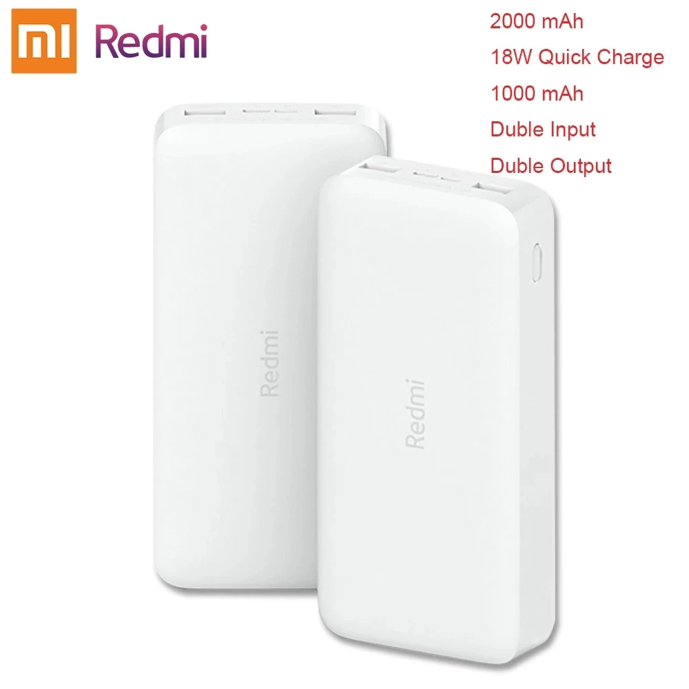xiaomi Redmi 20000mAh 18W Fast charge Power Bank Внешний аккумулятор Европейская версия|Смарт-гаджеты|