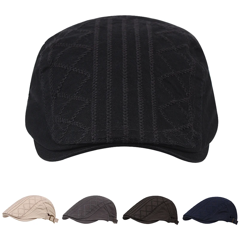 

Retro Unisex Men's Women's Beret Cap Taxi Newsboy Flat Top Cap Gatsby Driver Cap