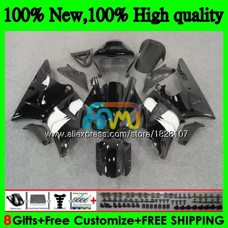 

Body Kit For YAMAHA YZF Black white 1000 YZF R 1 YZF-1000 YZFR1 00 01 121BS.5 YZF R1 1000CC YZF1000 YZF-R1 2000 2001 Fairings