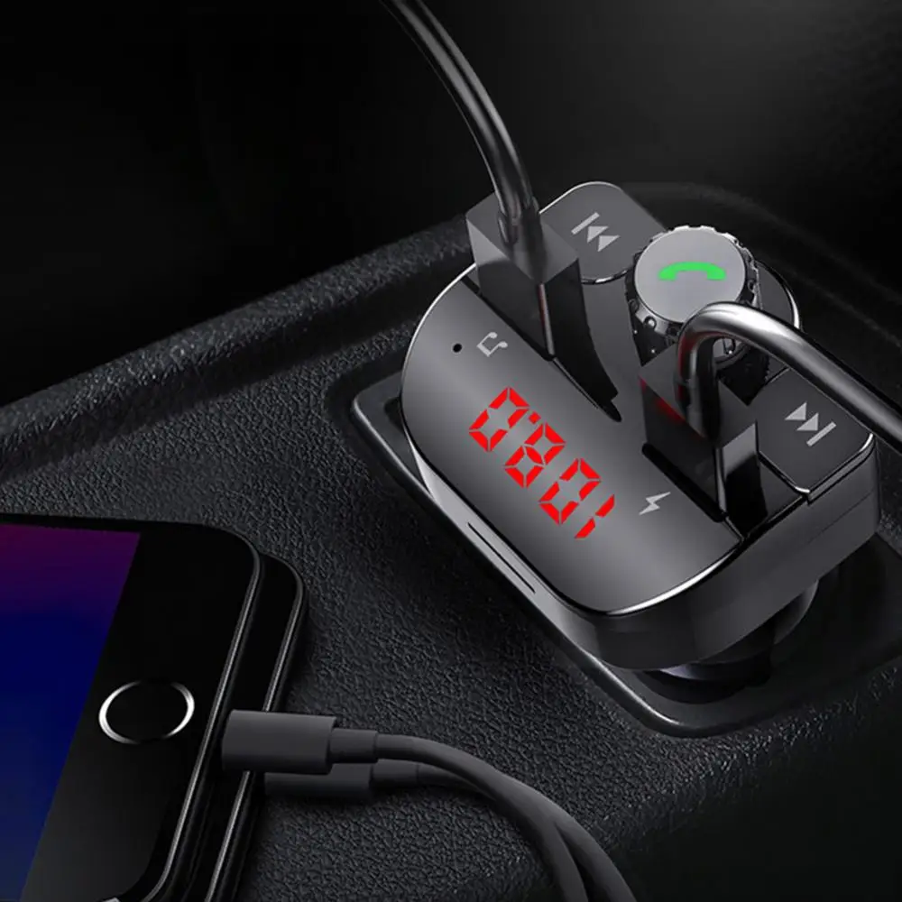 

G15 Multi-function Car Phone Charger Dual USB Ports FM Transmitter MP3 Music Player Adapter