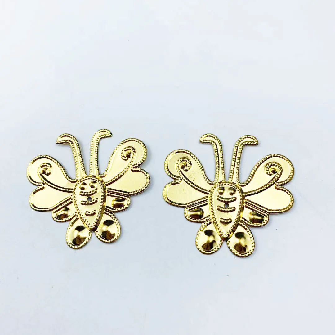 20 шт. 43x45 мм Металлические цветочные филигранные обертки ремесла подарок