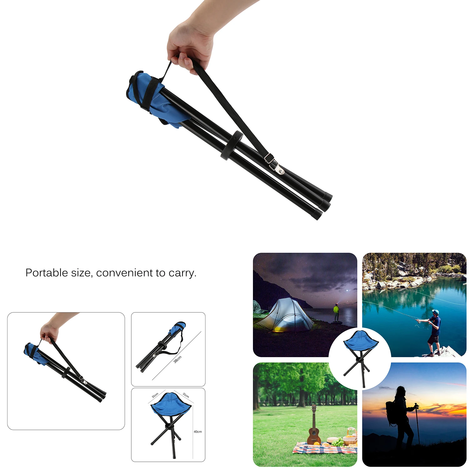 Портативный складной стул для кемпинга прочный штатив пикника рыбалки барбекю