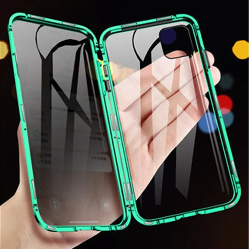 Анти-писк Магнитный чехол для телефона для iPhone XR XS Max X XS 7 8 6 6S Plus защита экрана из закаленного стекла