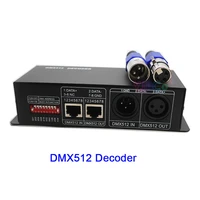 dc 12v 24v 3 channel dmx decorder led controller for rgb 5050 3528 led strip light