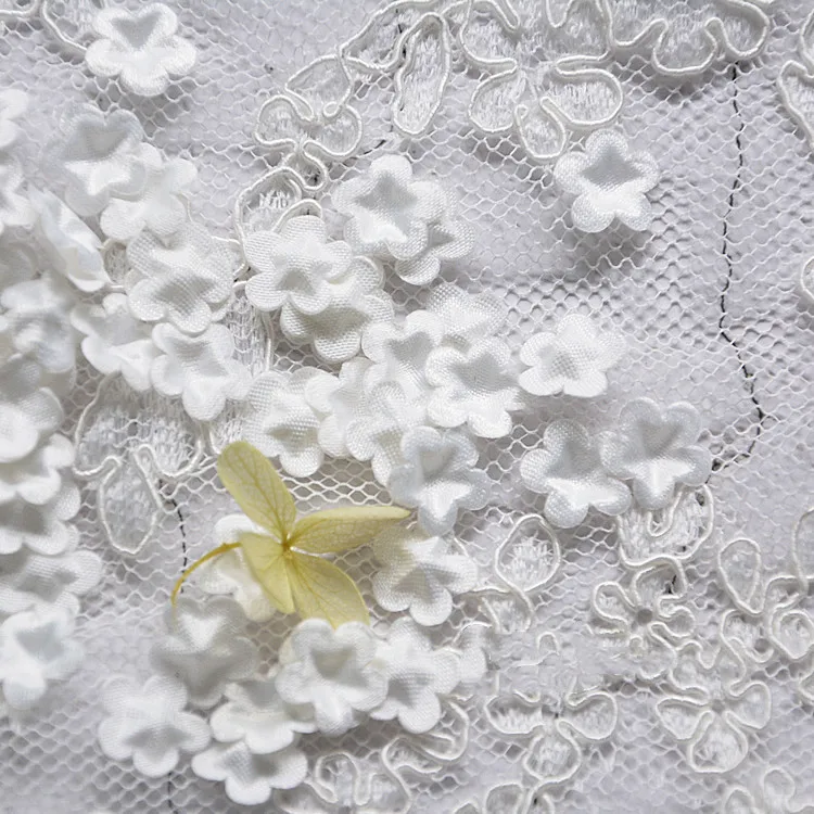 ivory white 100 шт 23 цвета розовый DIY ручной работы 3D цветок свадебное платье ингредиенты пирографический Eugen пряжа головные уборы материалы RS338 - Цвет: ivory white
