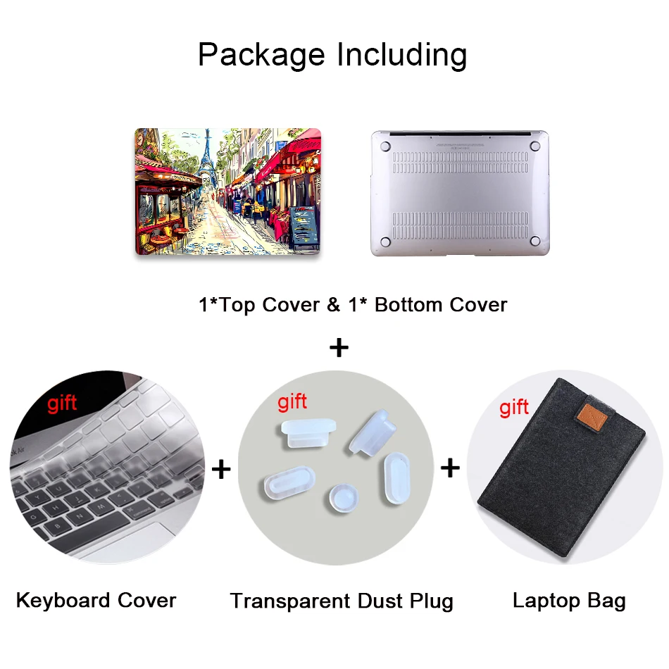 Чехол MTT с Эйфелевой башней для Macbook Air Pro retina 11 12 13 15, ручная роспись, чехол для Mac book, 13,3 дюймов, сенсорная панель, чехол для ноутбука
