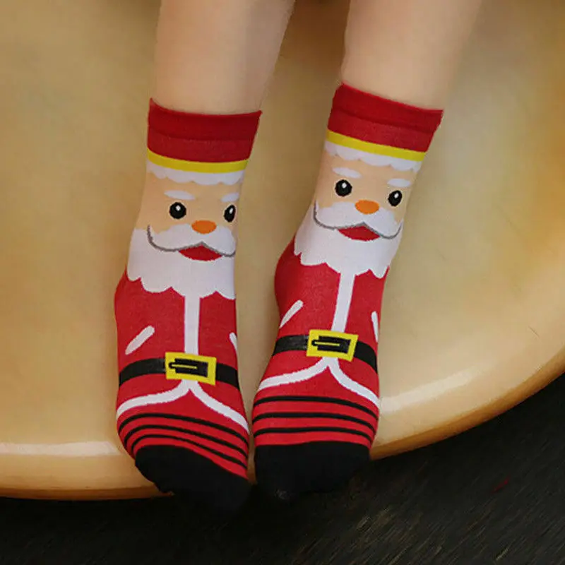 

Christmas Socks Santa Claus Deer Kids Girl Boy Women Warm Funny Socks Gifts