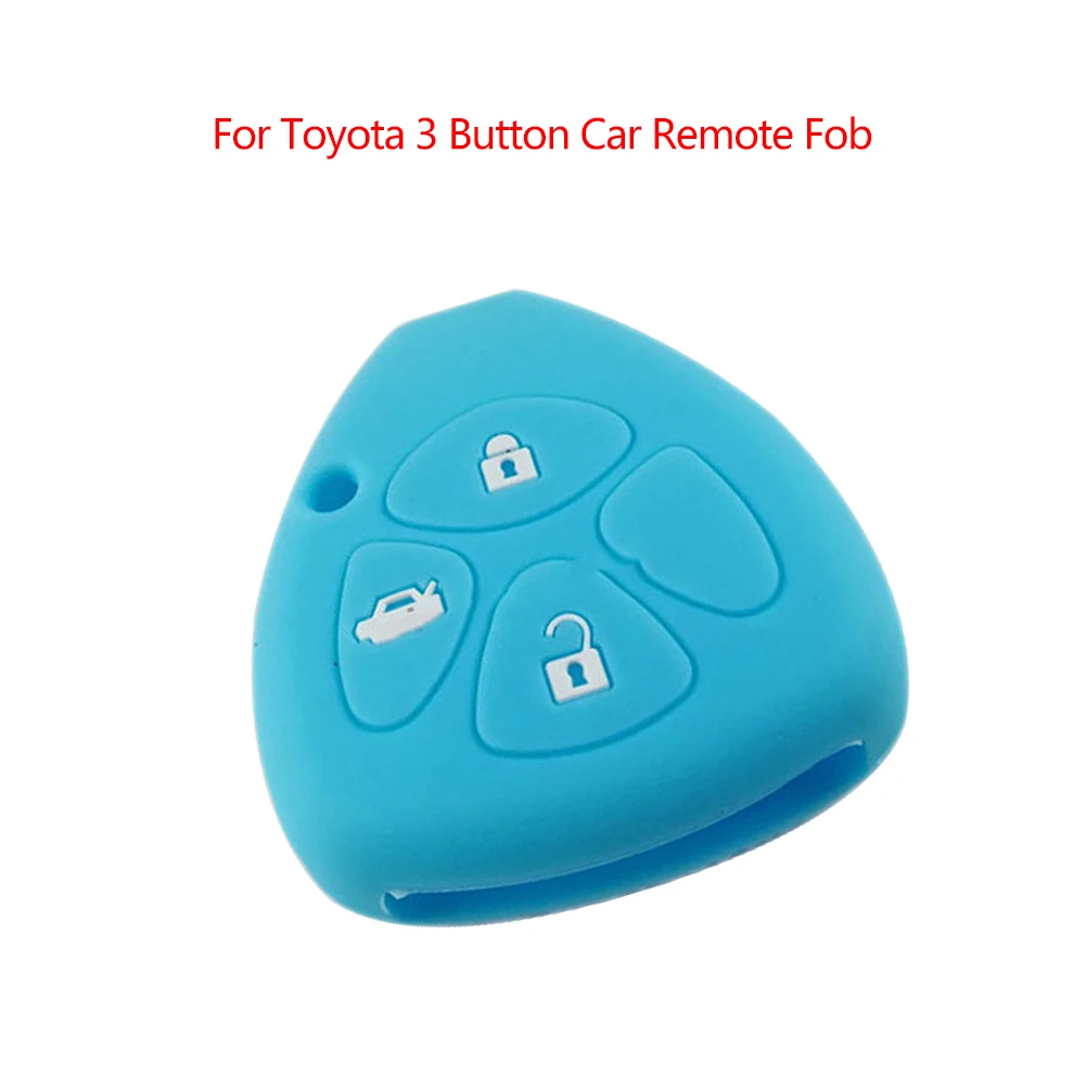 

Remote Key Case Fob 3Btn 4Btn Silicone Cover Skin Holder Shell Fit For Toyo